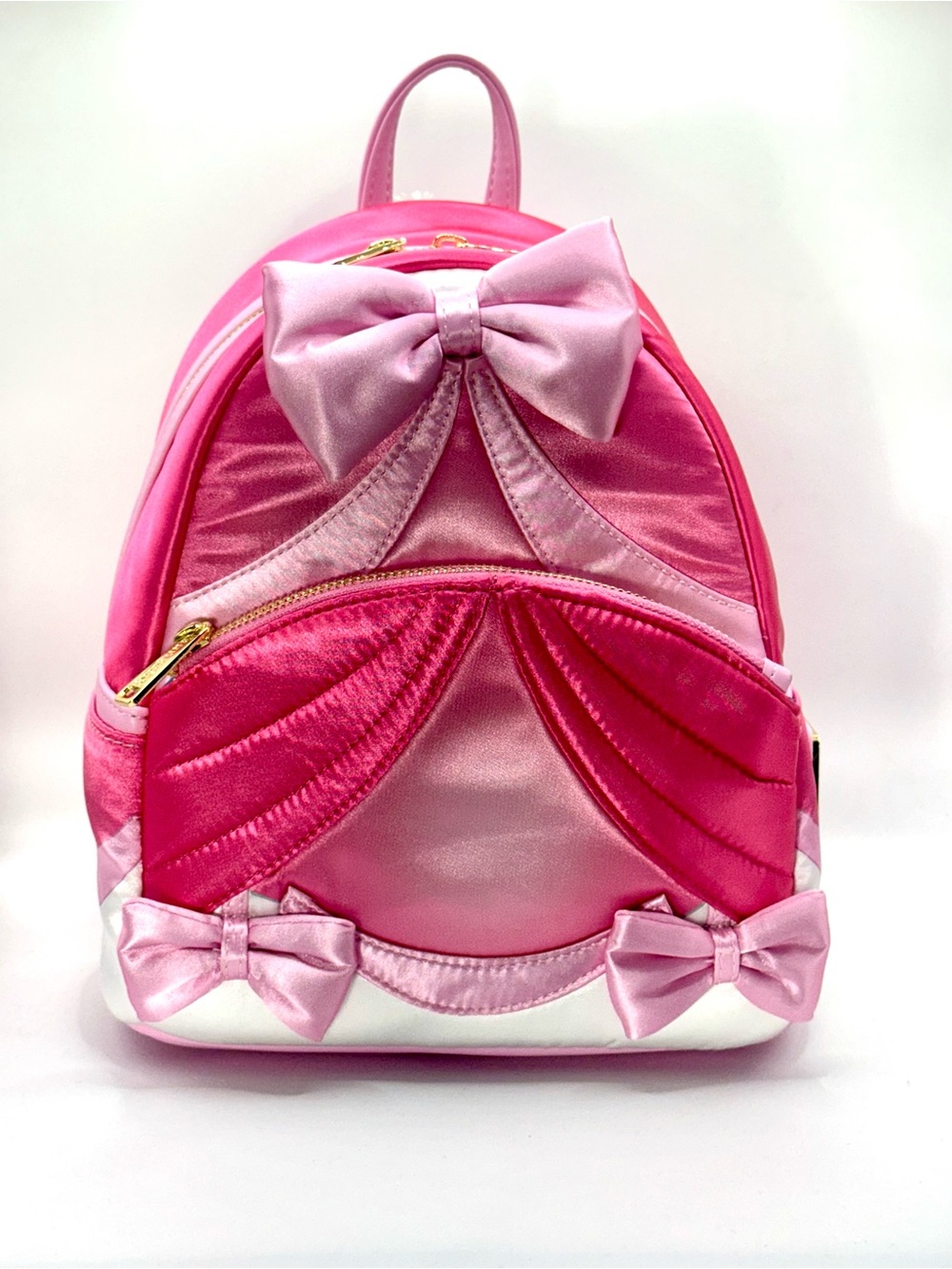 Loungefly Disney Cinderella 75th Anniversary Pink Gown Cosplay Mini Backpack